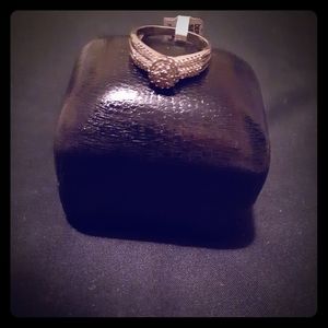 1/3cttw Diamond Silver Paradise Engagement Ring